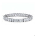 Silver Radiant Cut Tennis Bracelet