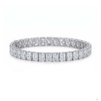 Silver Radiant Cut Tennis Bracelet