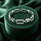 Silver Geometric Link Bracelet