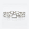 Silver Geometric Link Bracelet