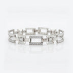 Silver Geometric Link Bracelet