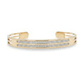 Gold Twin Line Cuff Bracelet