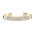 Gold Twin Line Cuff Bracelet