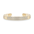 Gold Twin Line Cuff Bracelet