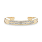 Gold Twin Line Cuff Bracelet