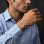 Silver Baguette Bar Bracelet
