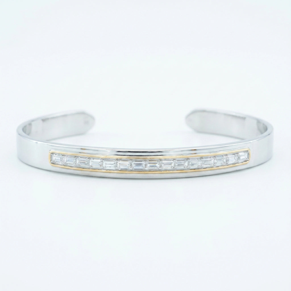 Silver Baguette Bar Bracelet