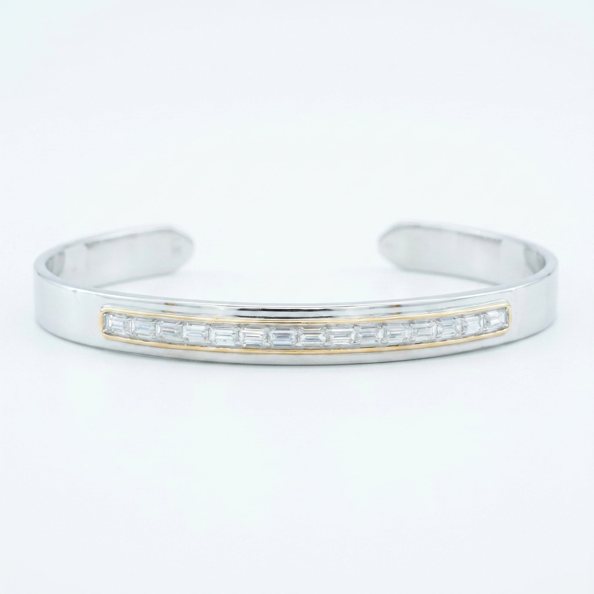 Silver Baguette Bar Bracelet