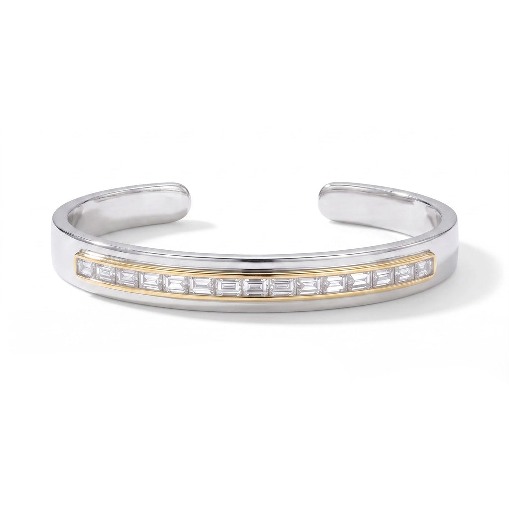 Silver Baguette Bar Bracelet