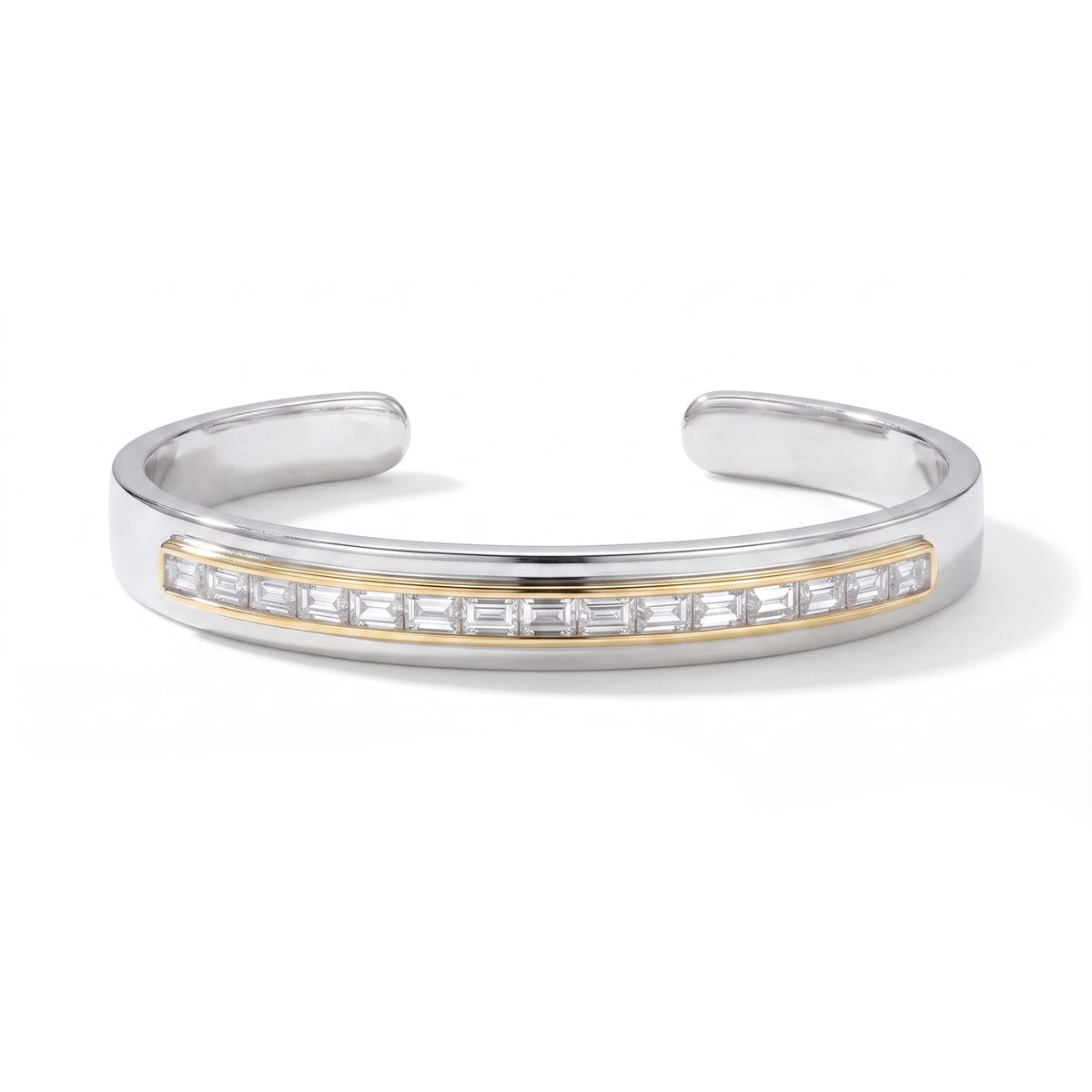 Silver Baguette Bar Bracelet