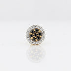 Gold Noir Halo Stud