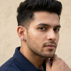 Gold Noir Halo Stud