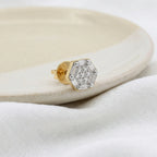 Gold Hexa Cluster Stud
