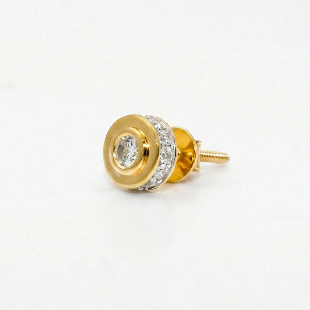 Gold Orbit Halo Stud