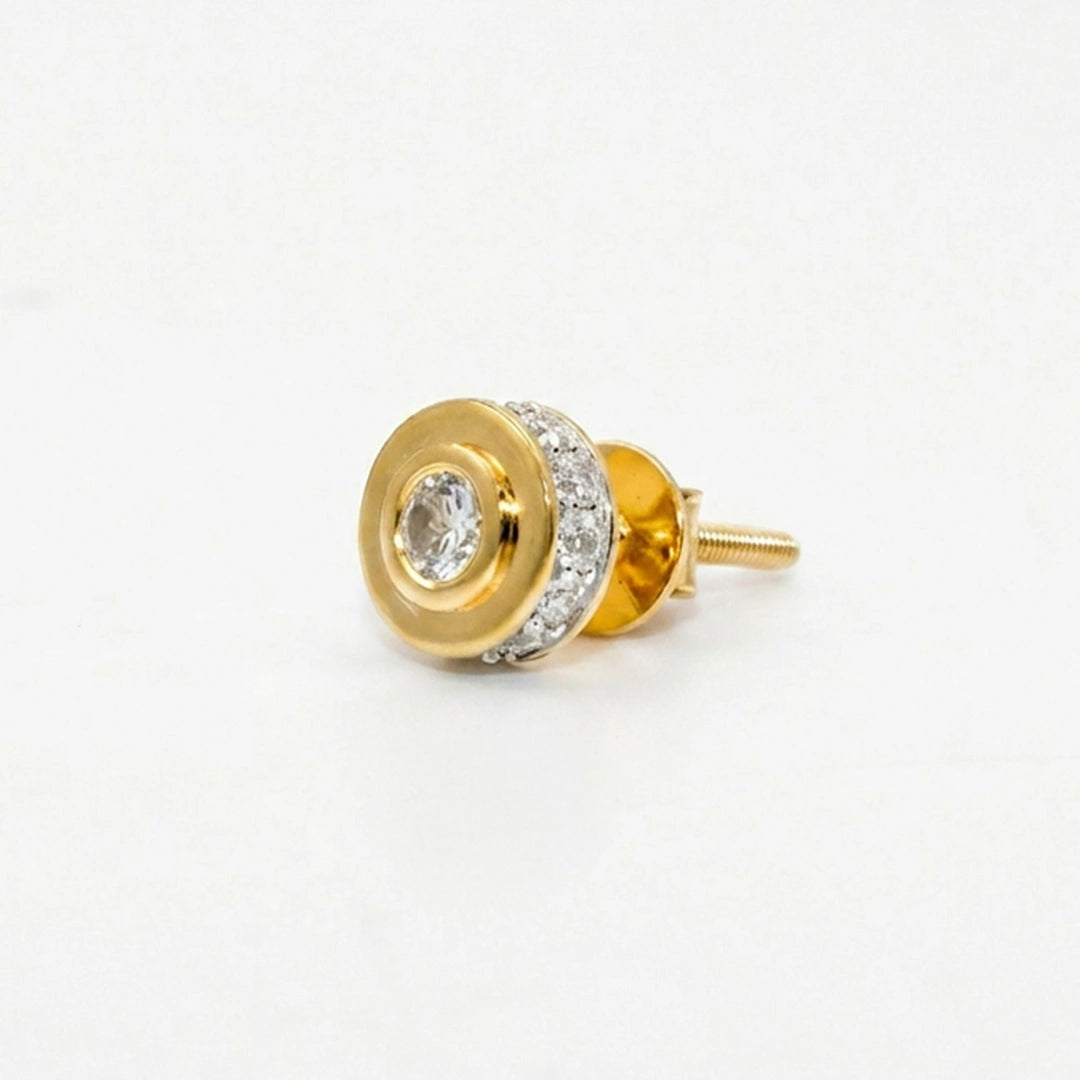 Gold Orbit Halo Stud