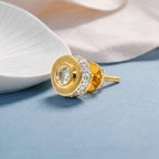 Gold Orbit Halo Stud