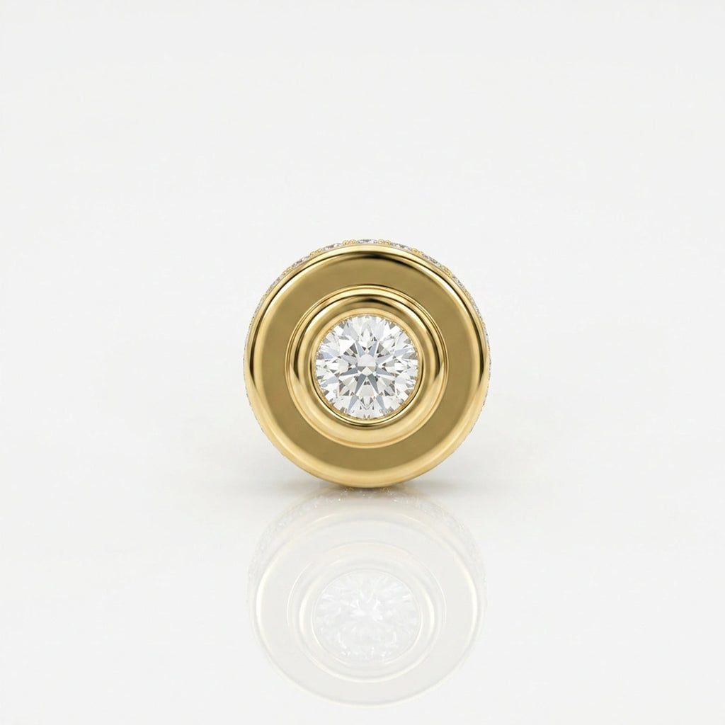 Gold Orbit Halo Stud
