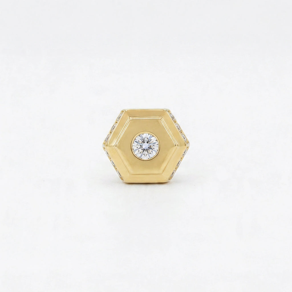 Gold Hex Core Stud