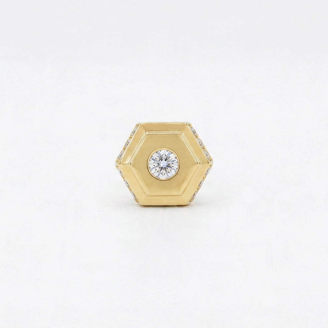 Gold Hex Core Stud
