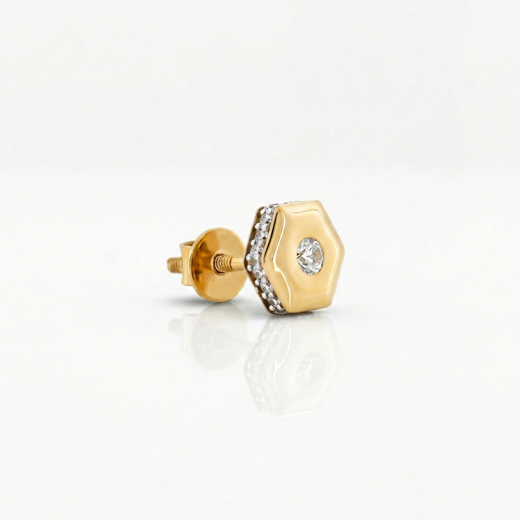 Gold Hex Core Stud