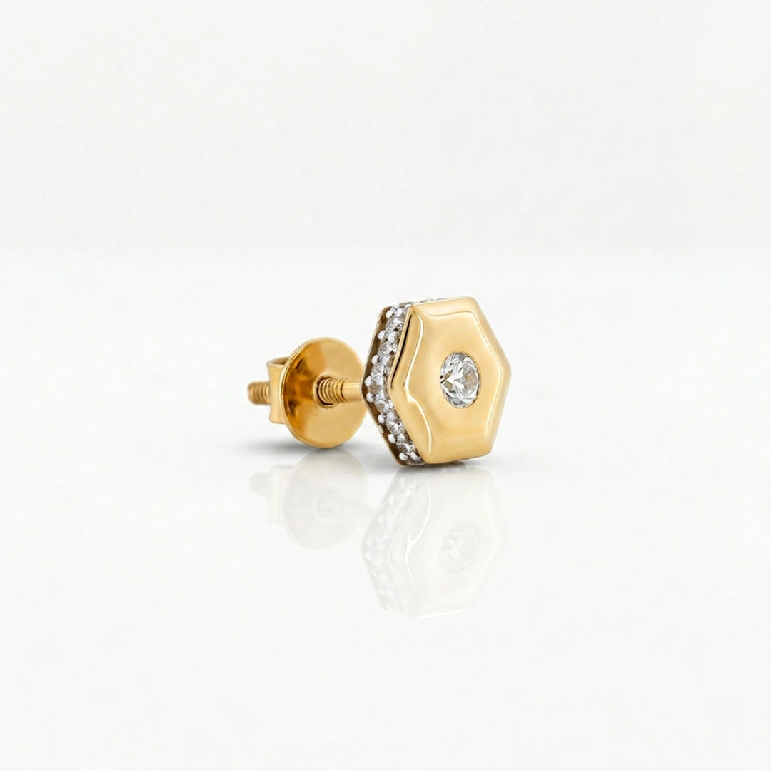 Gold Hex Core Stud