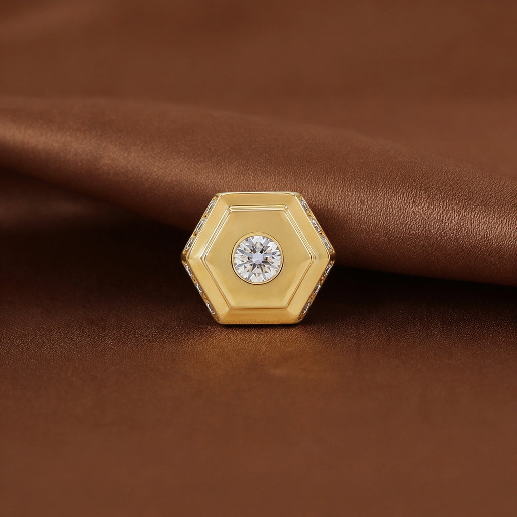 Gold Hex Core Stud