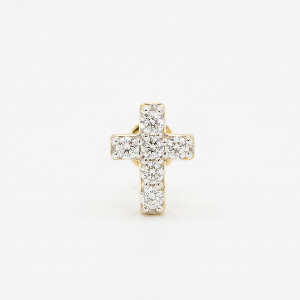 Gold Star Halo Stud Earrings