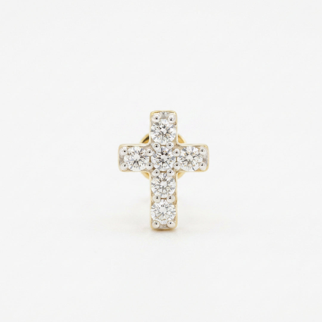 Gold Star Halo Stud Earrings