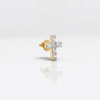 Gold Star Halo Stud Earrings