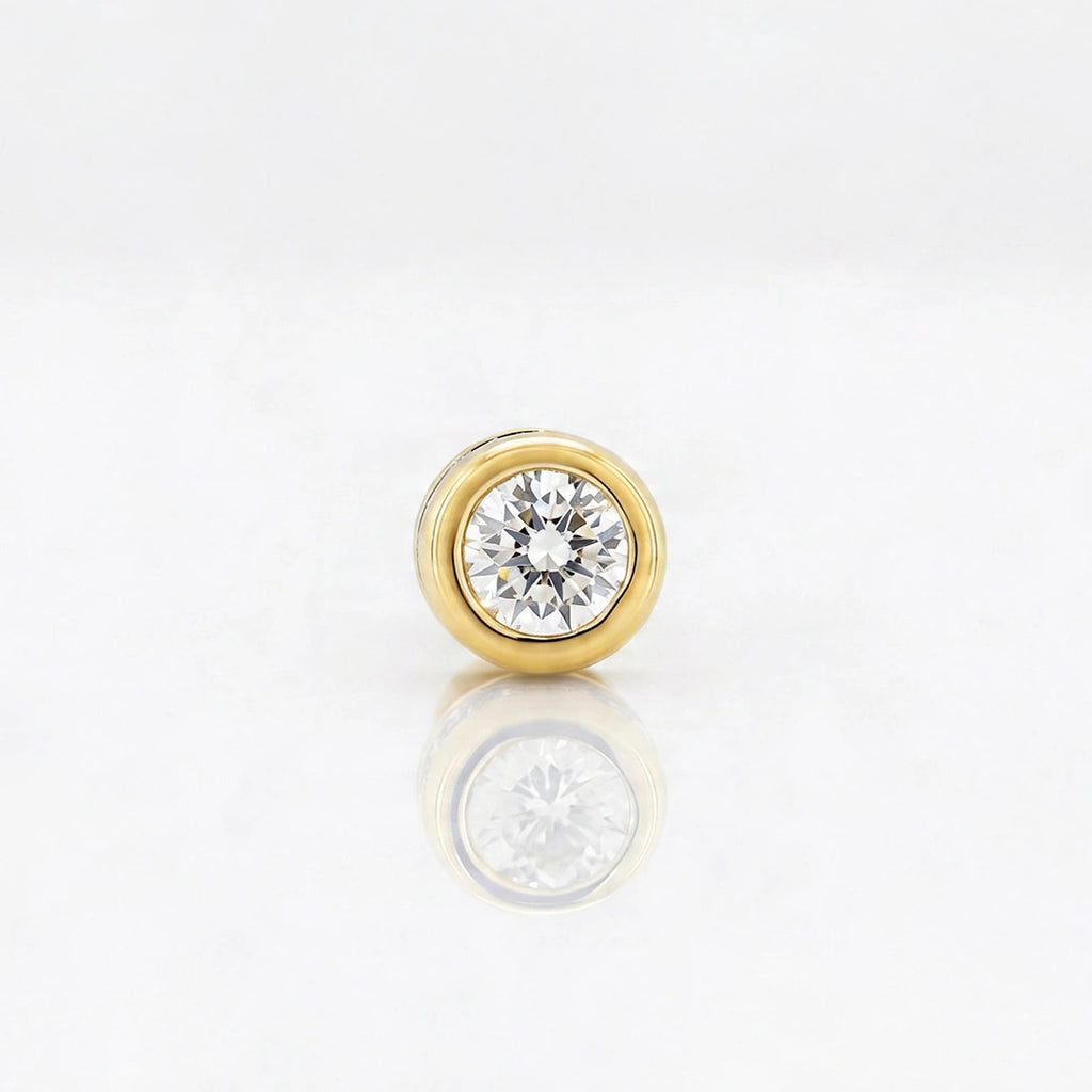 Gold Halo Disc Stud