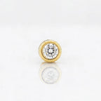 Gold Halo Disc Stud