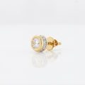 Gold Halo Disc Stud