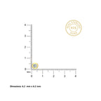 Gold Halo Disc Stud