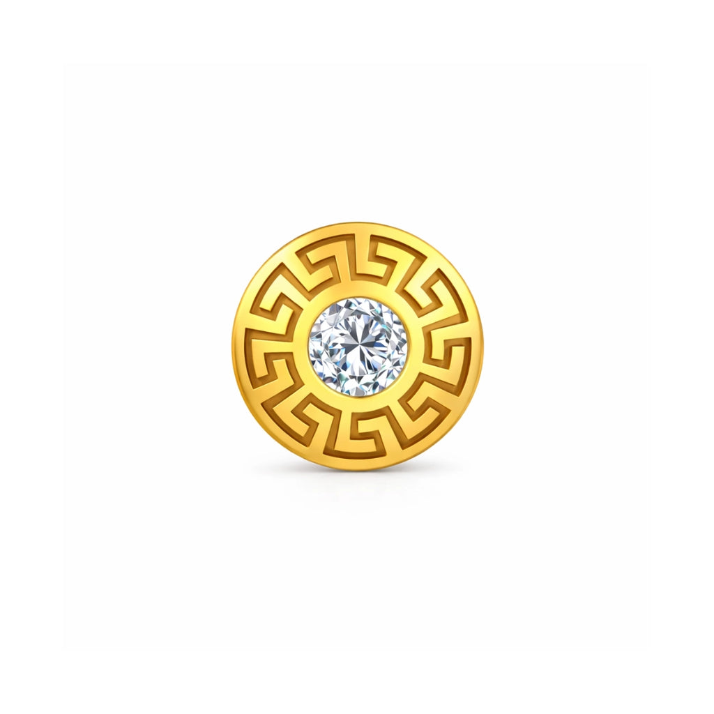 Gold Greek Halo Stud Earring