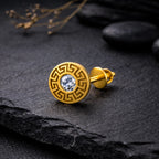 Gold Greek Halo Stud Earring