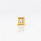Gold Pyramid Stud Earrings