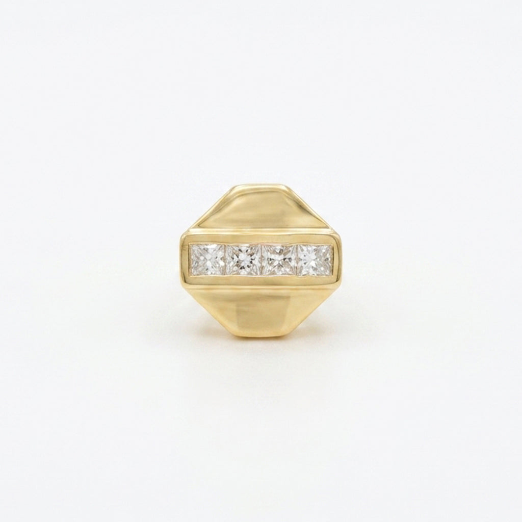 Gold Horizon Bar Stud Earrings
