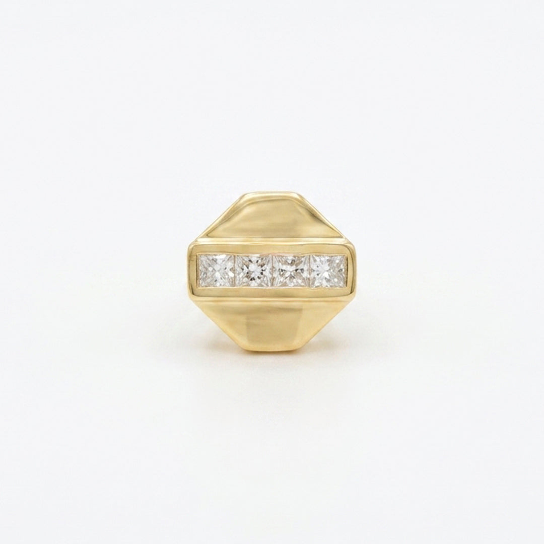 Gold Horizon Bar Stud Earrings