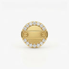 Gold Orbit Bar Stud Earrings