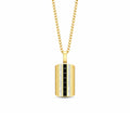 Gold Bold Stripe Pendant Necklace