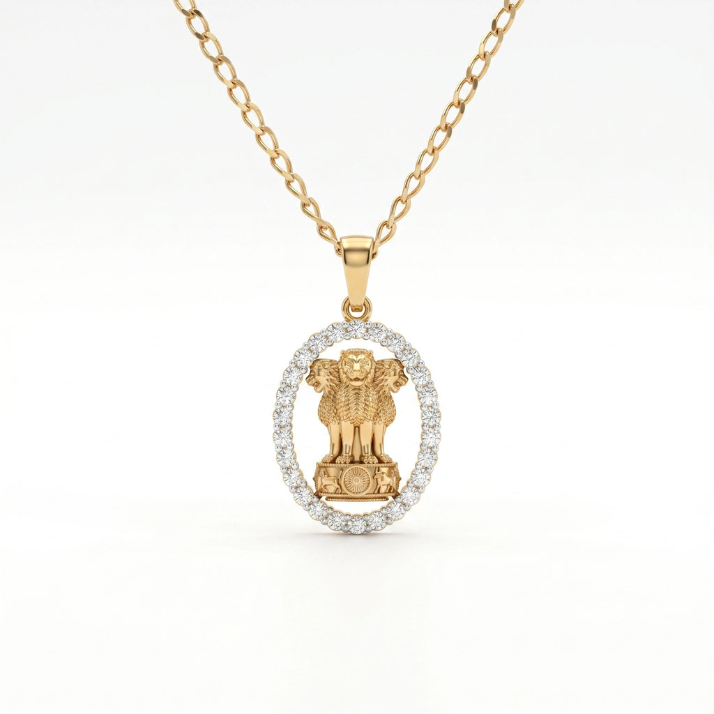 Gold Ashoka Halo Pendant