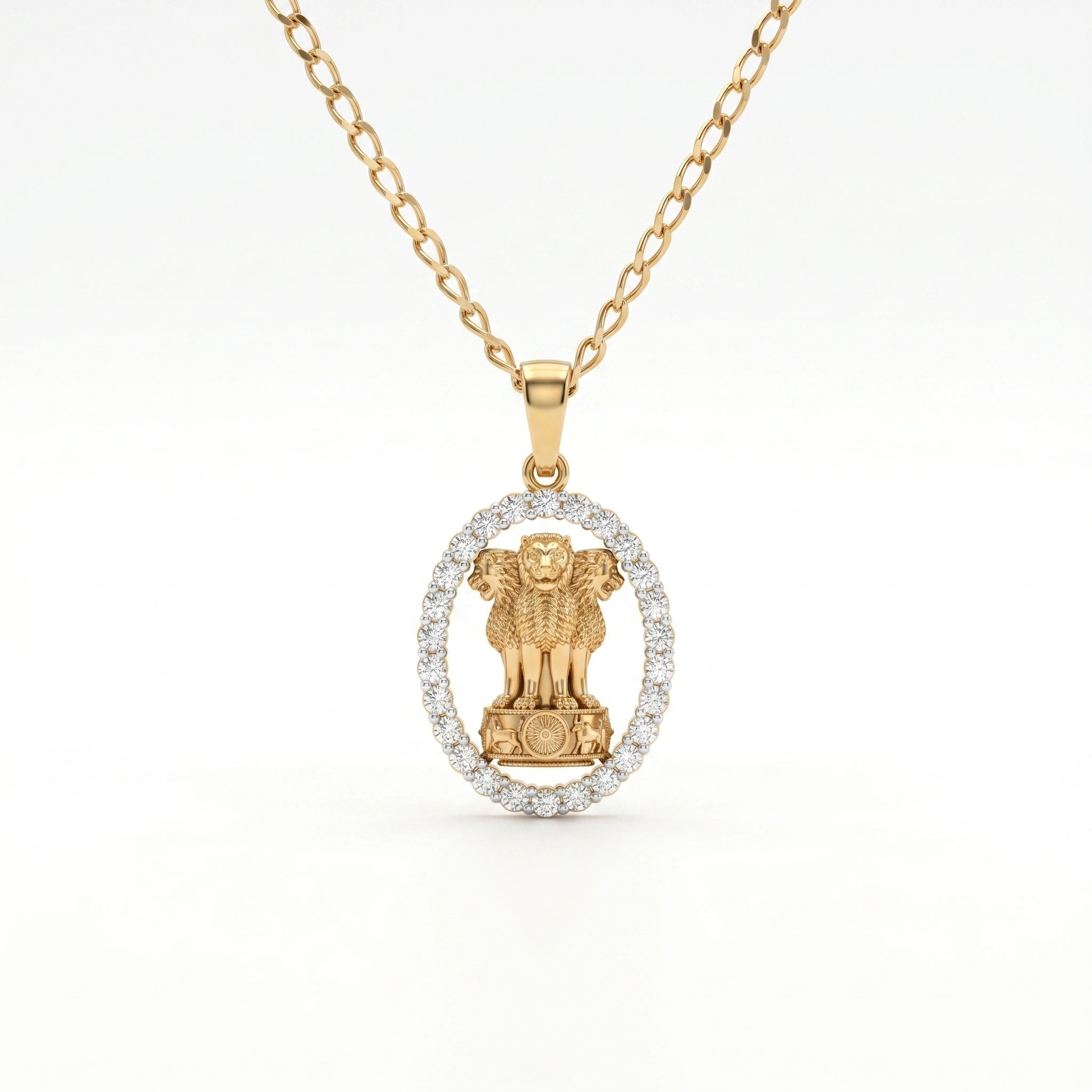 Gold Ashoka Halo Pendant