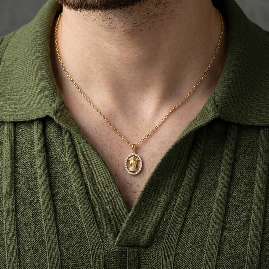 Gold Ashoka Halo Pendant
