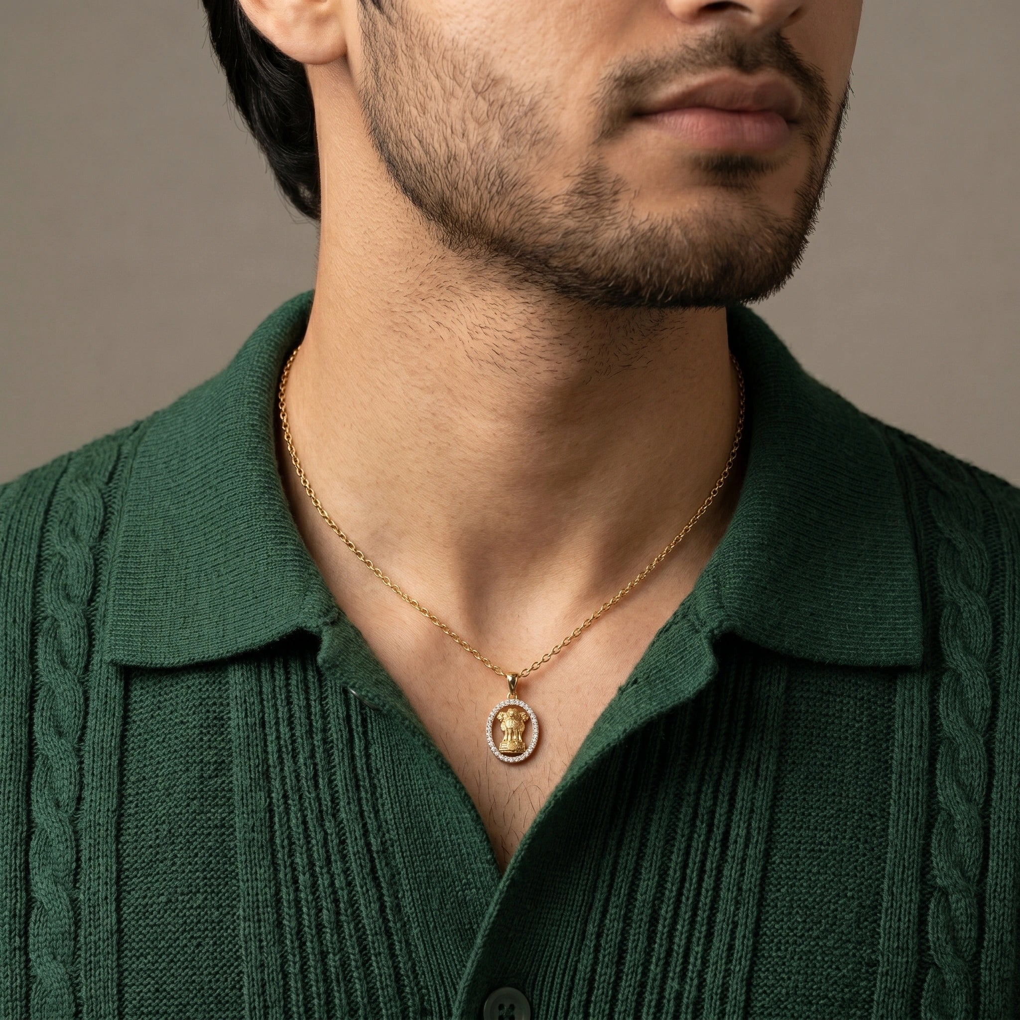 Gold Ashoka Halo Pendant