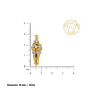 18KT Gold Hanuman mace (Gada) pendant