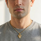 Gold Apex Line Statement Pendant