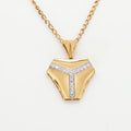 Gold Apex Line Statement Pendant