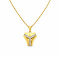 Gold Apex Line Statement Pendant