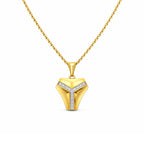Gold Apex Line Statement Pendant