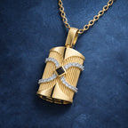 Gold Infinity Edge Statement Pendant